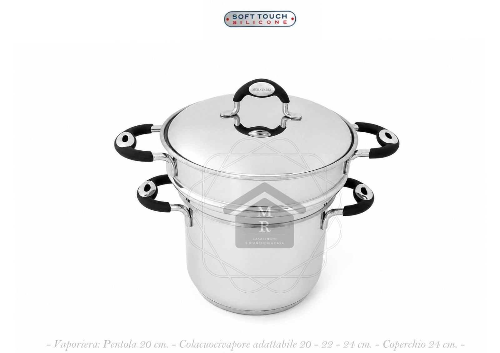 19 Piece 18/10 Stainless Steel Bio Line Induction Bottom MSBavaria Cookware Battery