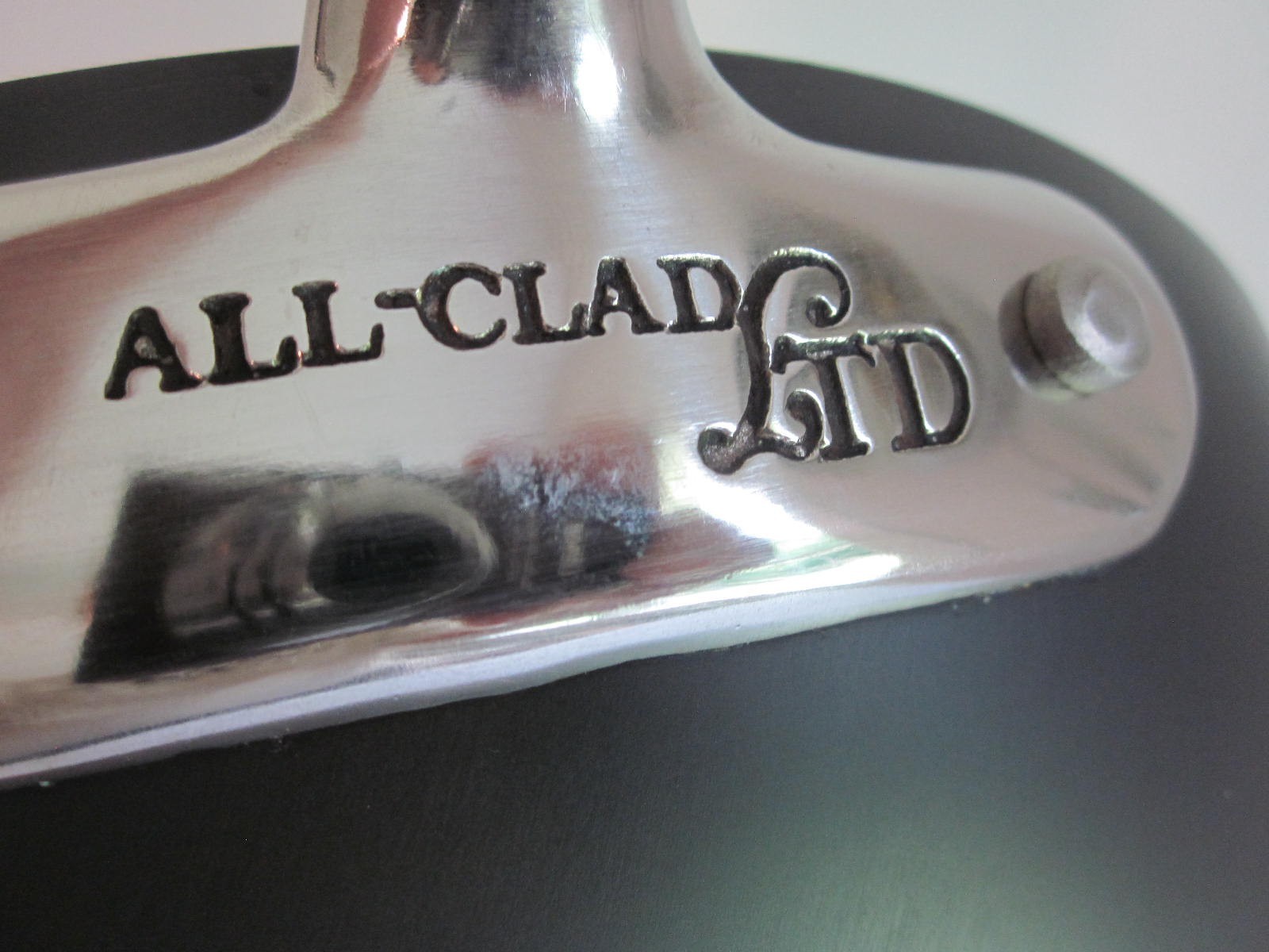 All Clad LTD 12 Stainless Steel Stir Fry Wok Pan Flat Bottom Beautiful Condition