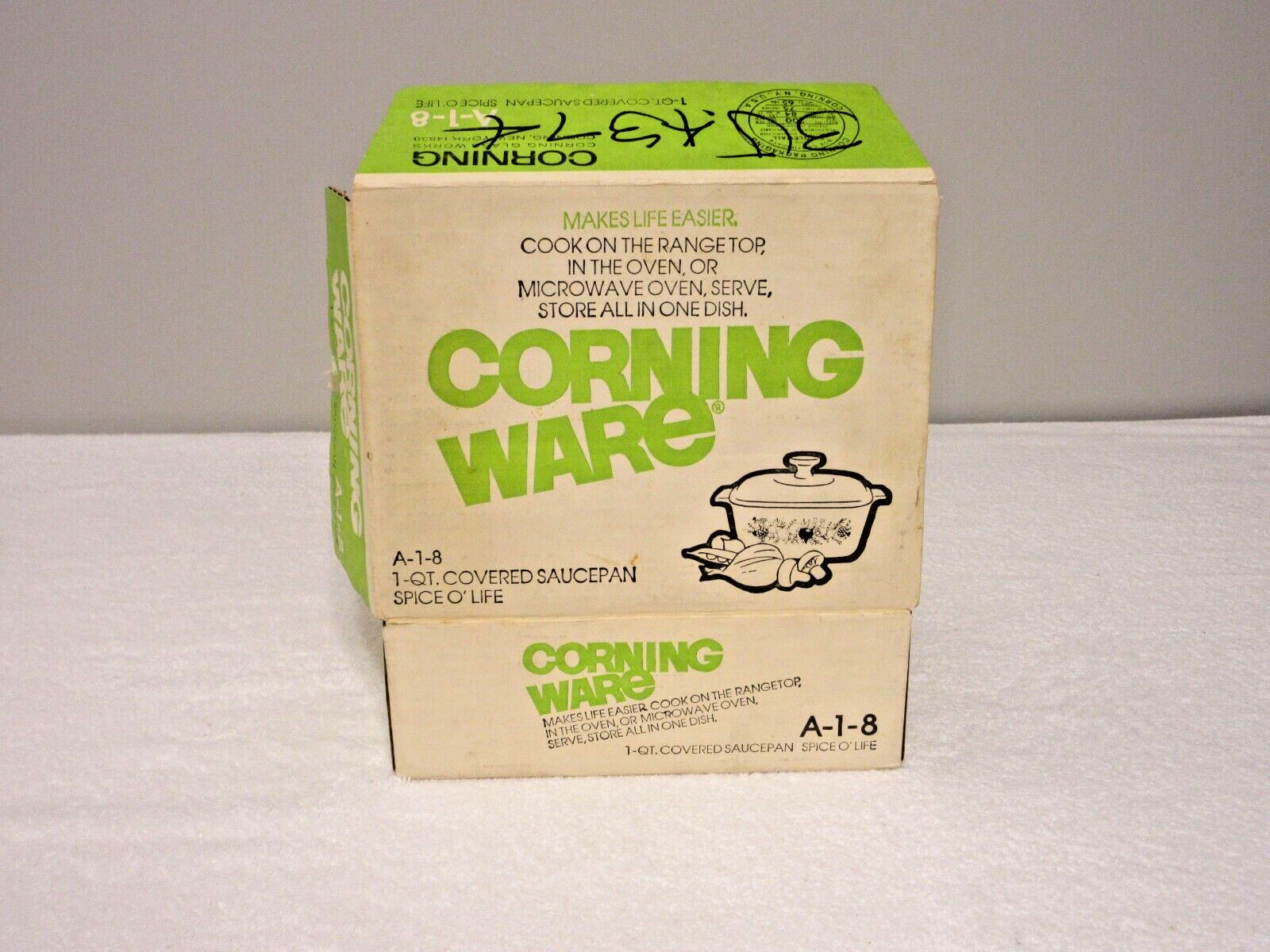 CorningWare A-1-8- 1 Quart Covered Saucepan-Spice O Life