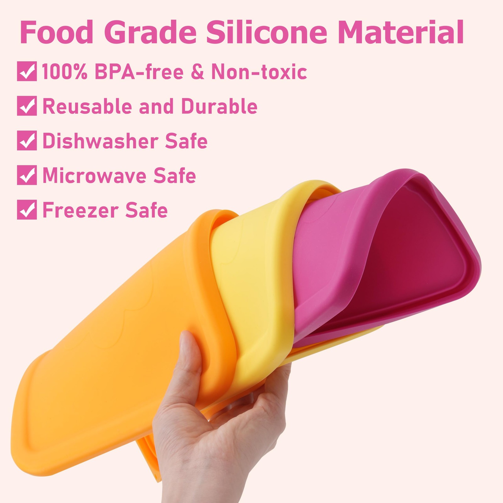 Viotiin 3 Cup 6 Cup 11 Cup Rectangle Silicone Storage Cover Lids Replacement …