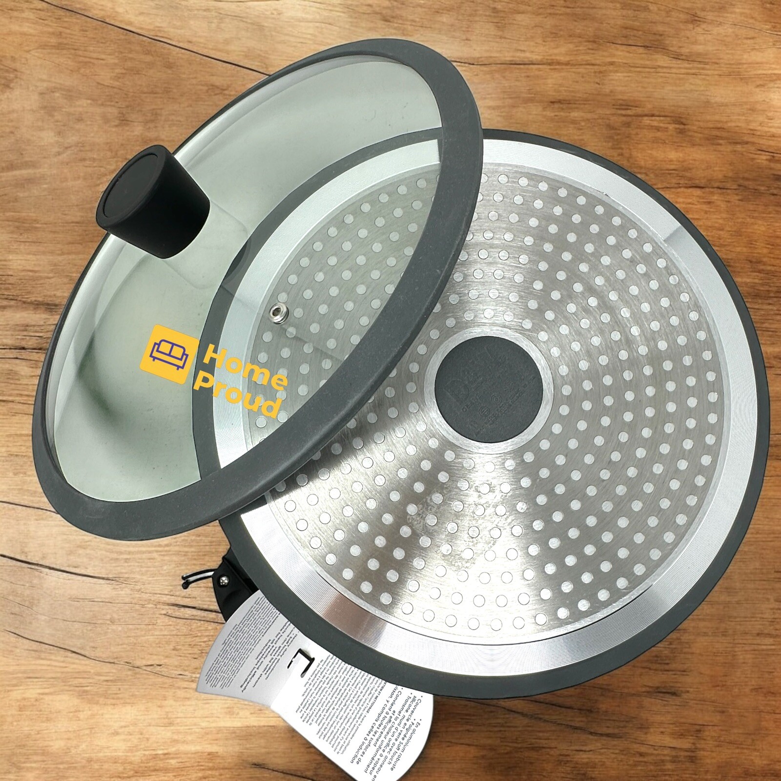 D&W Pot/Casserole 12.5″ Inch,10 Qt With Lid Big Party Size Nonstick Cookware