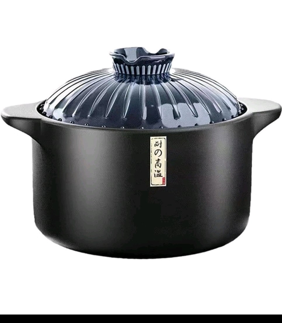 1.7 Quart Ceramic Casserole Pot w/ Lid, Fire, Cold & Heat-Resistant