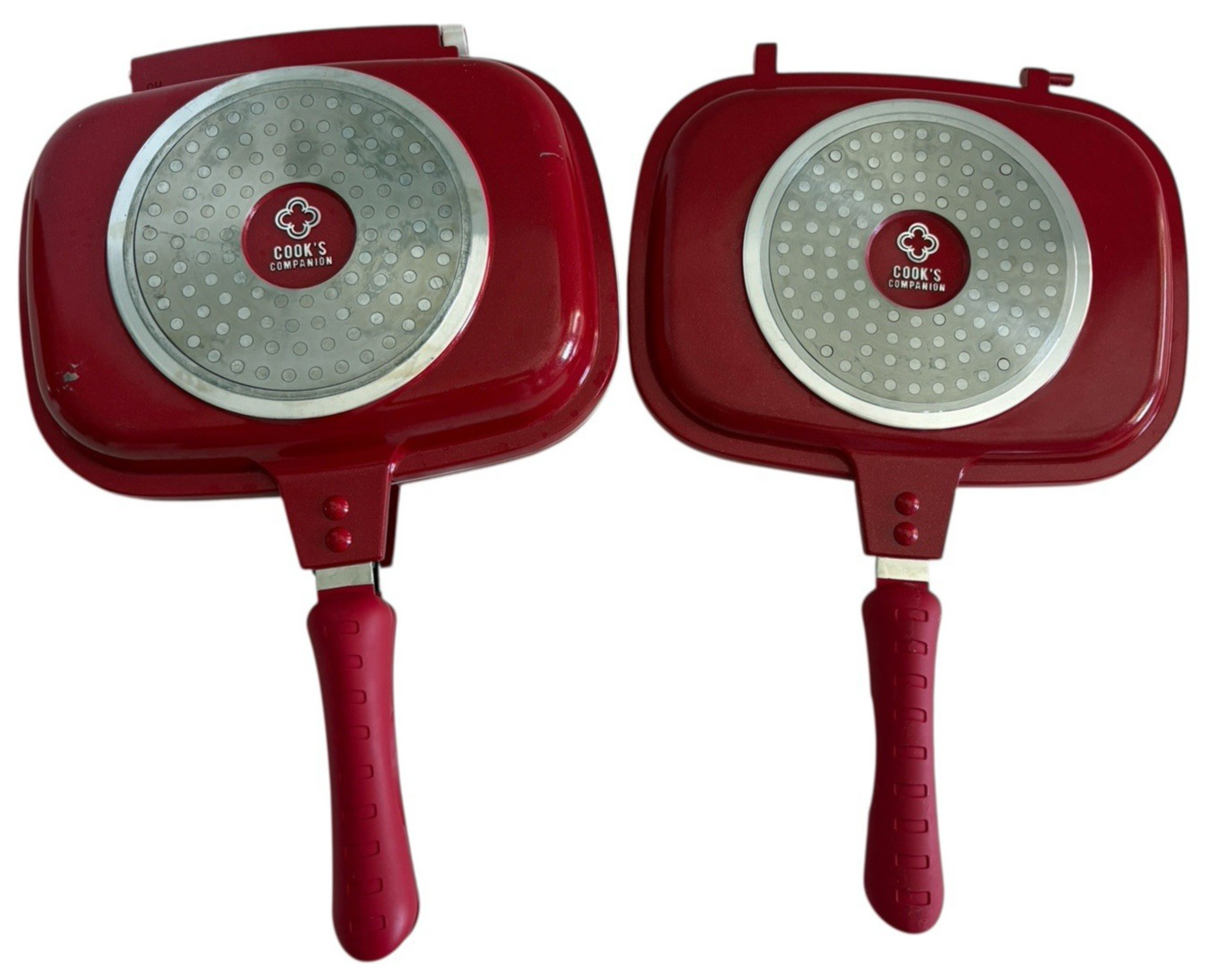 Cook’s Companion Red Uni Versa Pan with Magnet Handles + Egg Cooker