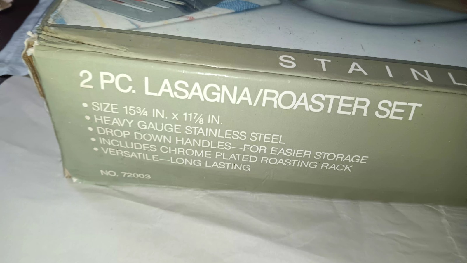 Creative Home 2 Piece Lasagna Roaster Rack Stainless Steel. NEW Opened Box