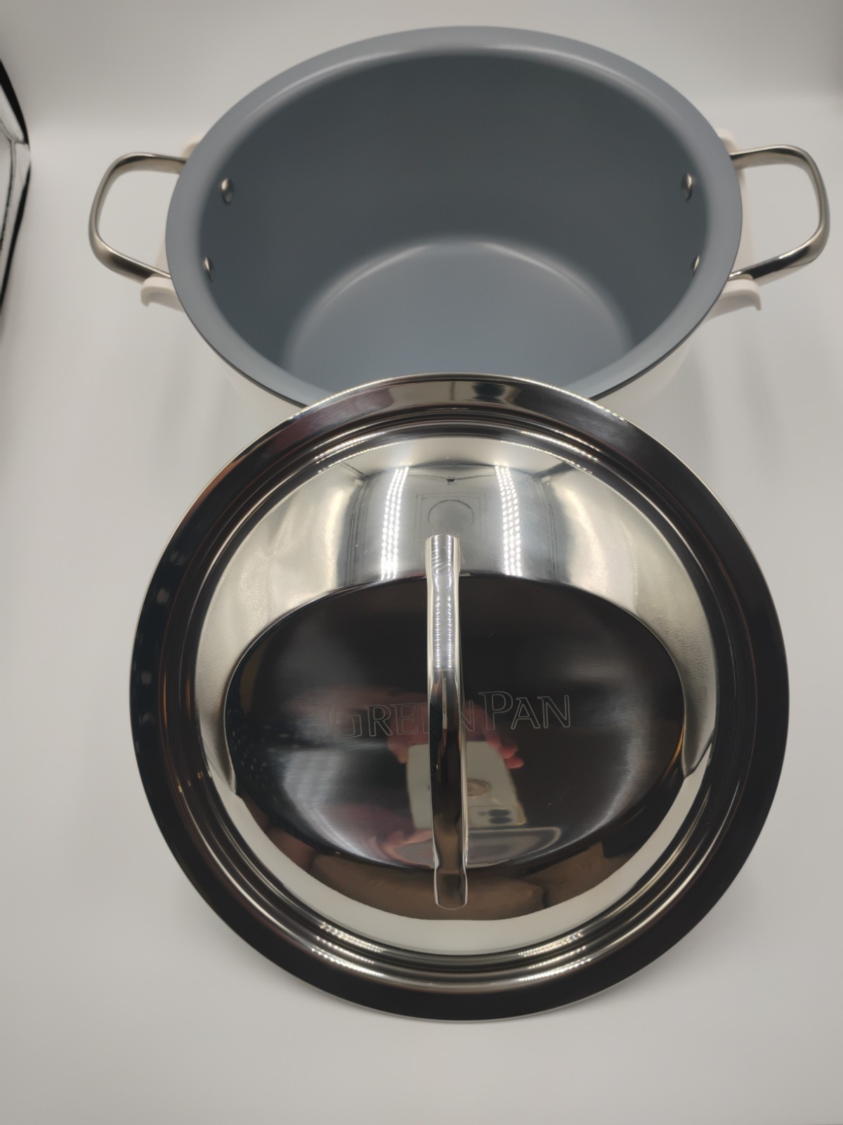 New Green Pan 5Qt 3-Piece Hot Pot Casserole/ Dutch Oven Set W/ Thermal Server