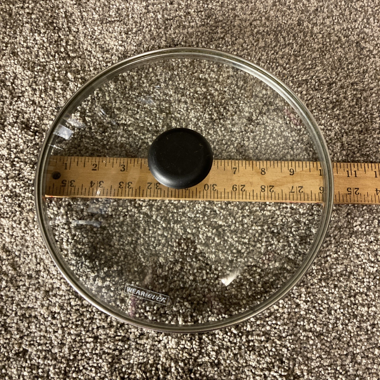 WearEver Glass LID ORIGINAL/Replacement Black Round Handle 10”