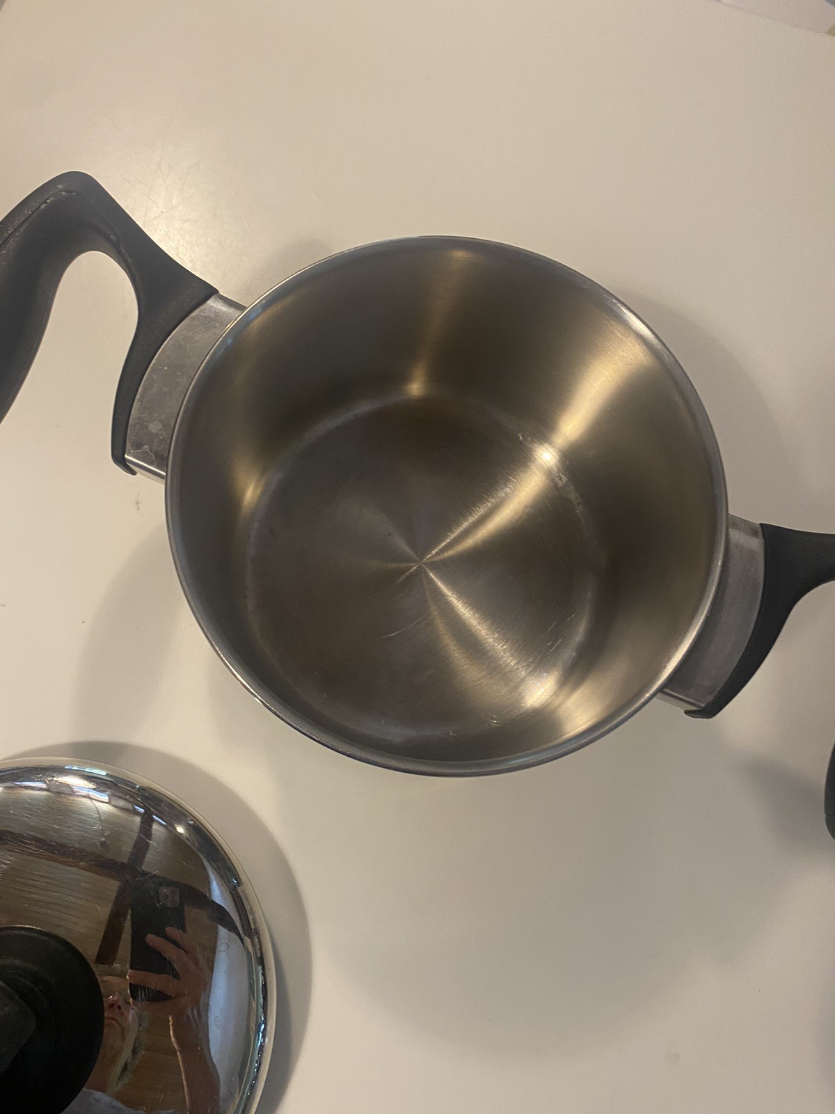 Soltam 18/10 Stainless Steel 2 Piece Pot With Lid Unique Handles Made In Israel