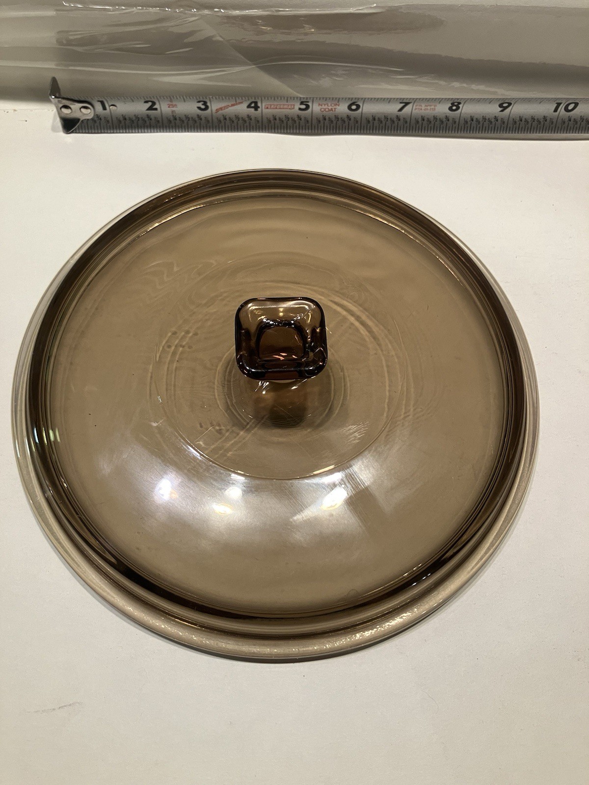Glass Replacement Lid Amber Brown Square Knob Round Casserole Dish/Crock Pot 43