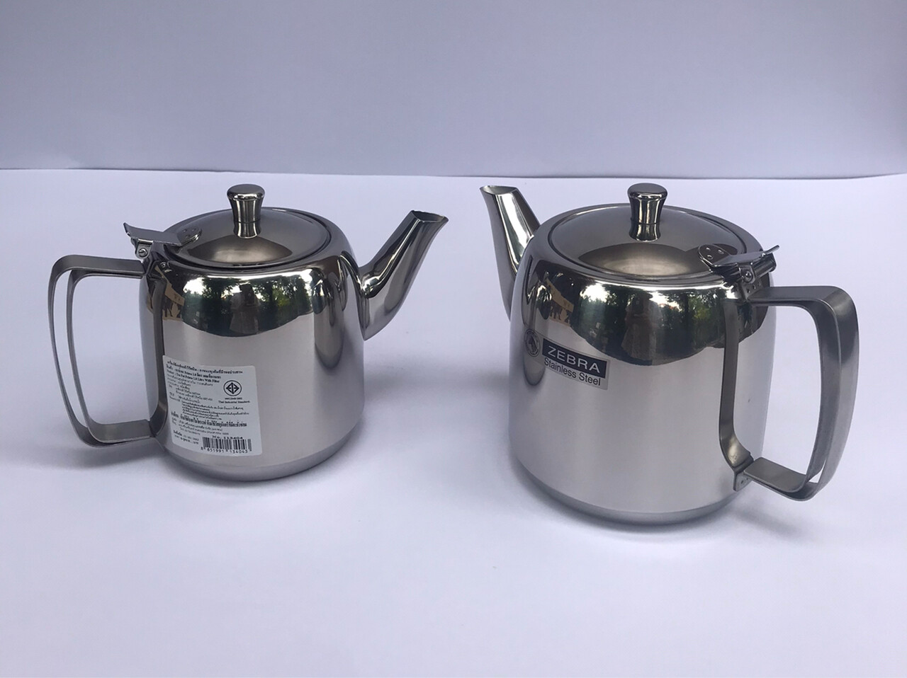 Thai Zebra Brand Prima Tea Pot Kitchenware Silver Stainless Steel Free Filter