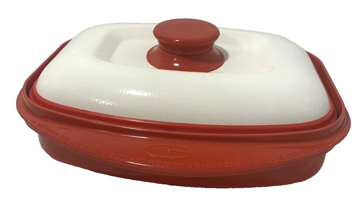 RANGEMATE SMALL red RECTANGULAR MICROWAVEABLE COOKER rv camping cooking