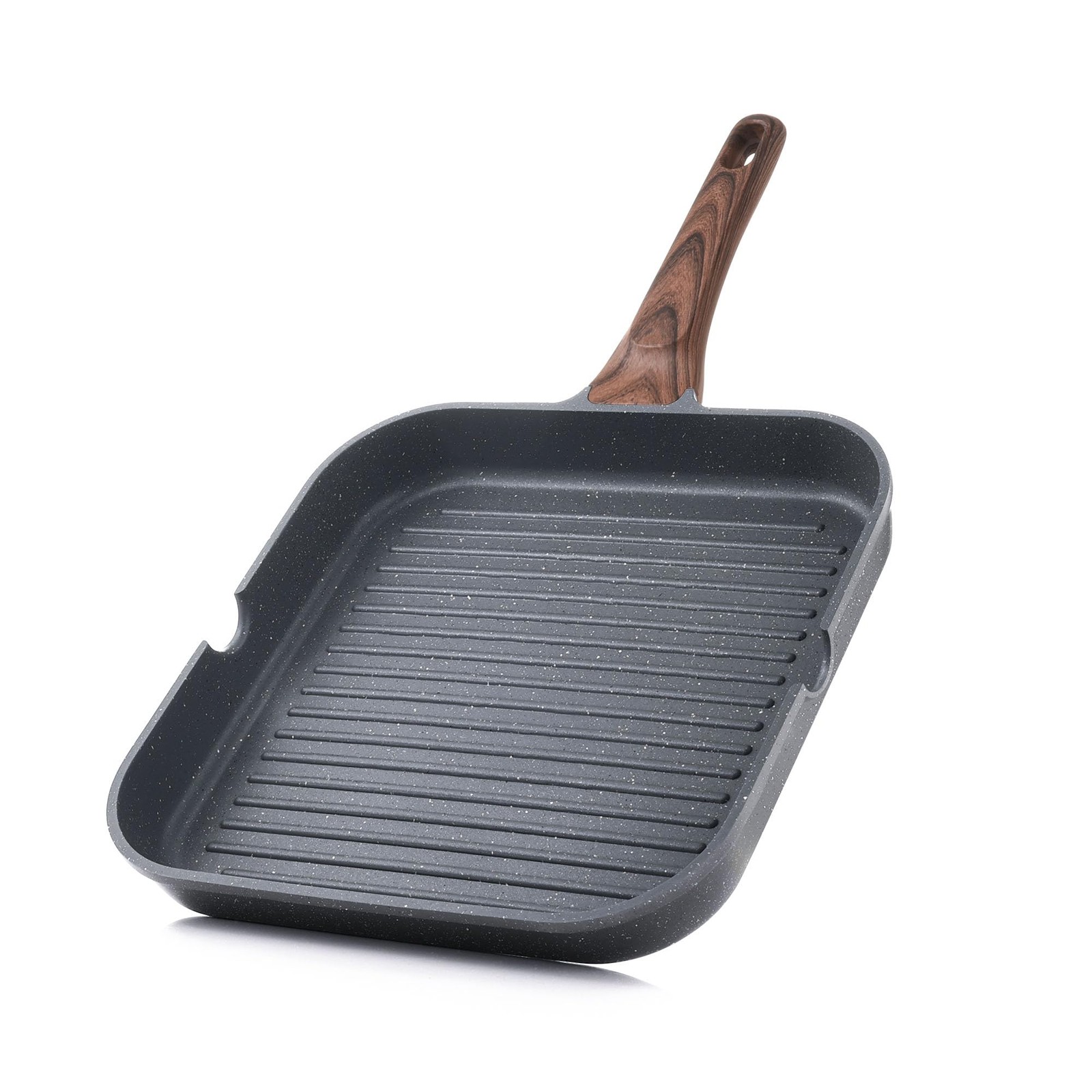 SENSARTE Nonstick Grill Pan for Stove Tops Versatile Griddle with Pour Spouts