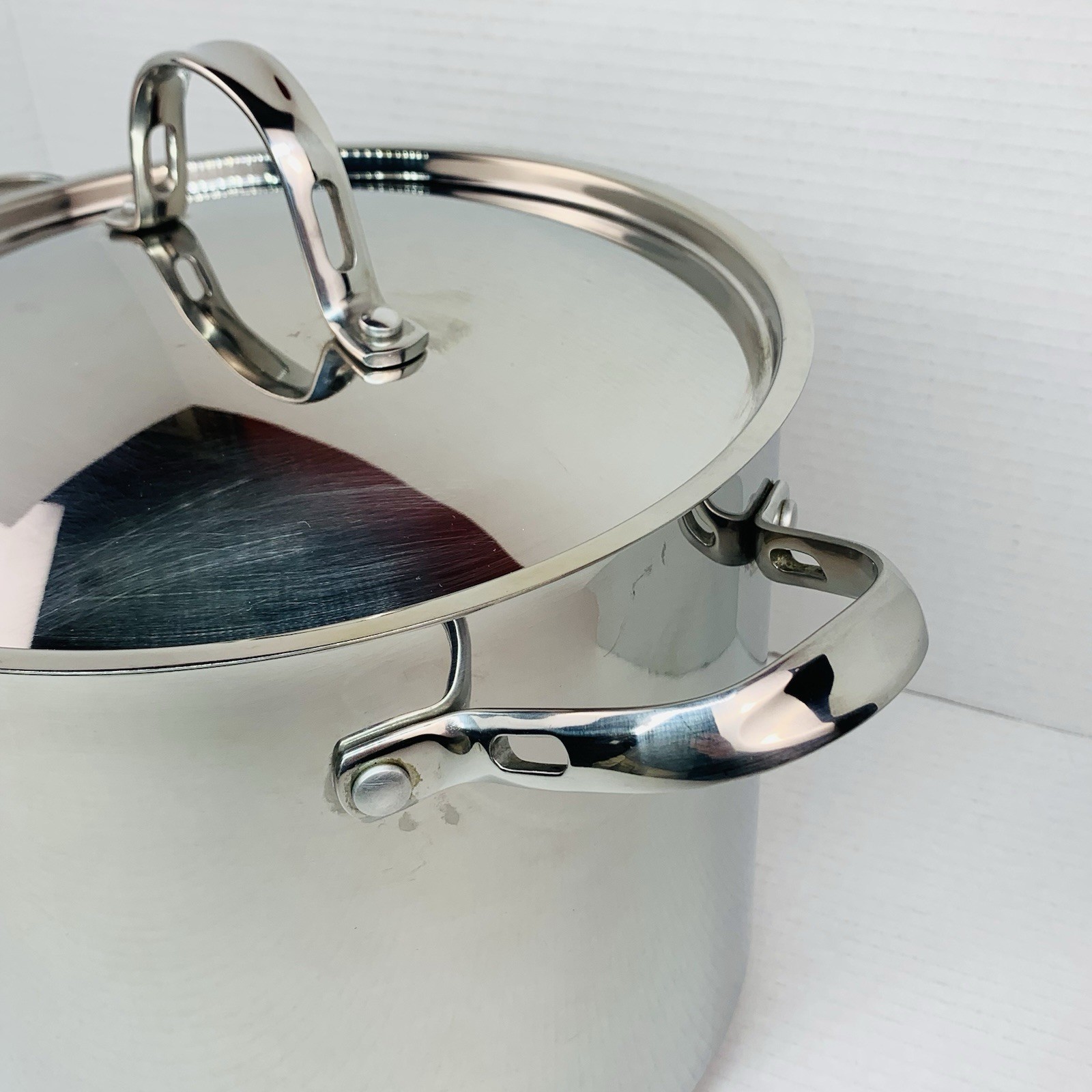 Cooks Standard Clad 12 Quart 18/10 Stainless Steel Stock Pot w/ Lid Deep Large