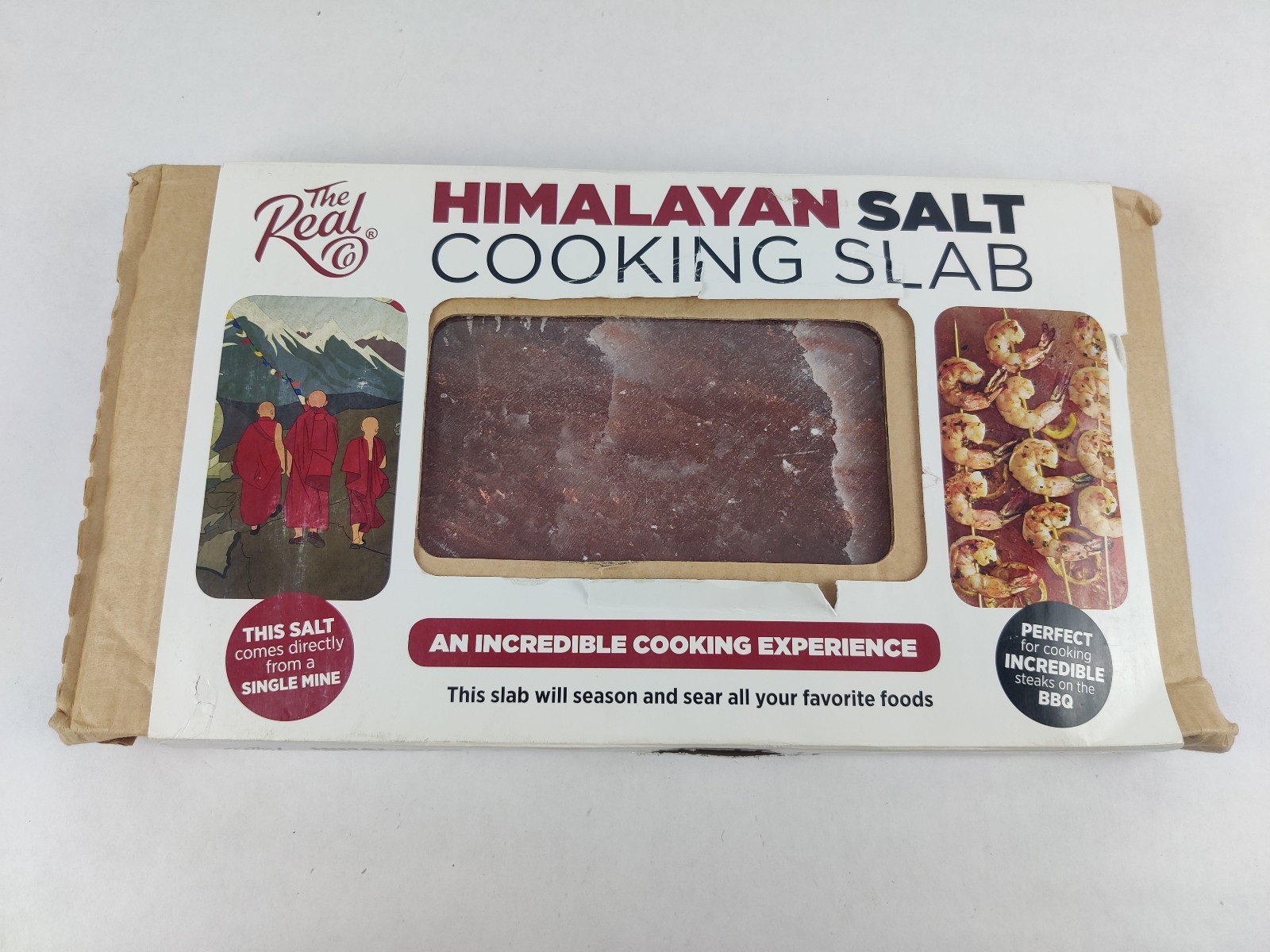 THE REAL CO Himalayan Pink Salt Cooking Slab Single Origin Natural NEW