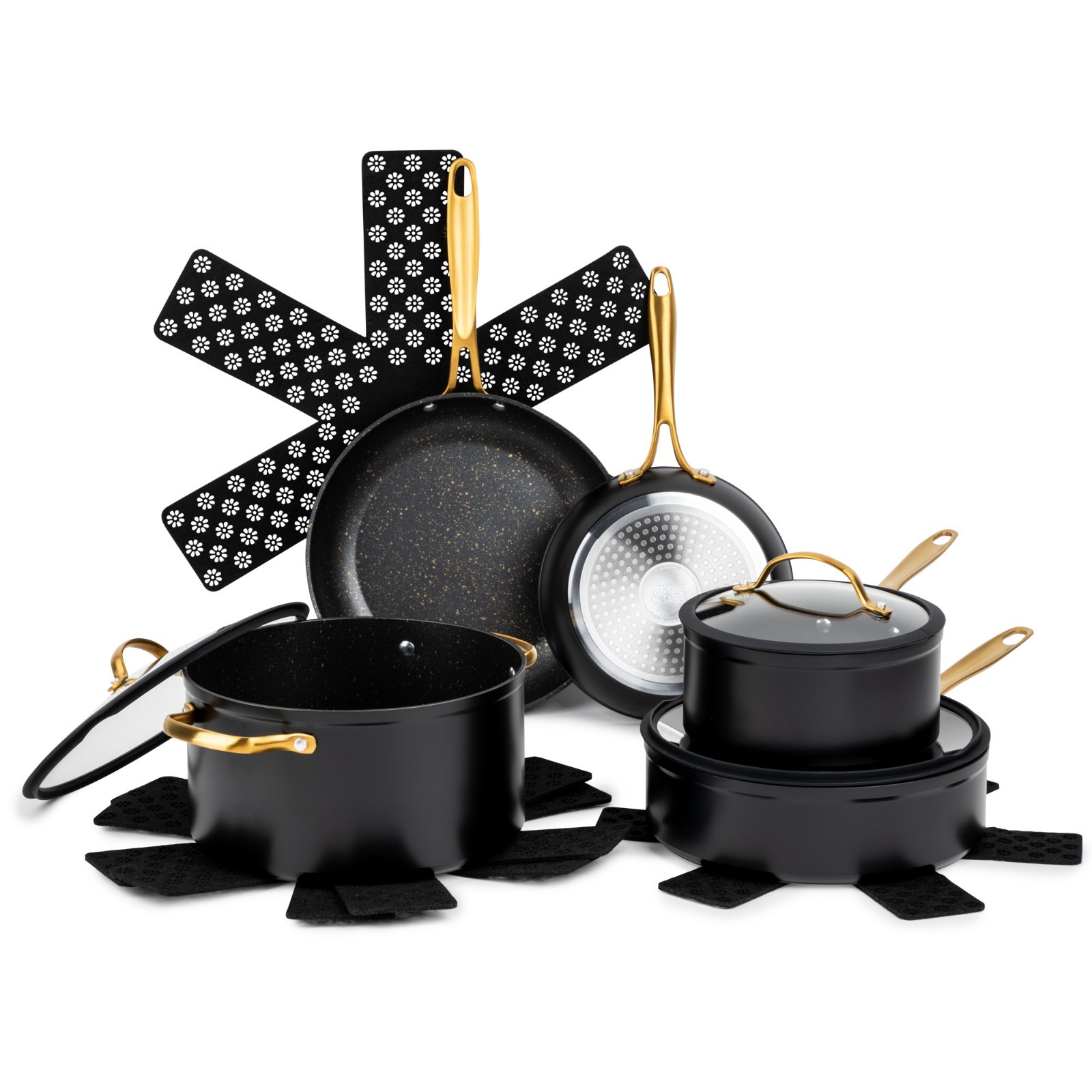Thyme & Table 12Piece Non-Stick Cookware, Signature Collection Pots and Pans Set