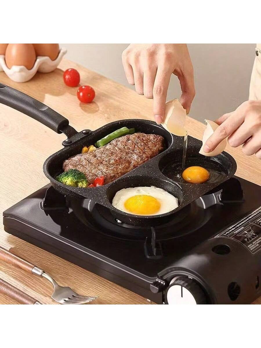 Non Stick Frying Pan Cast Iron Ultra Durable Scratch Resistant 3 in 1 Cookware