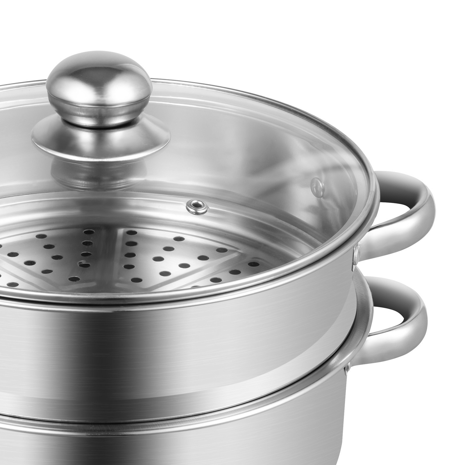 5-Tier Dumpling Steamer Stainless Steel Steamer Pot With Lid Steaming Basket