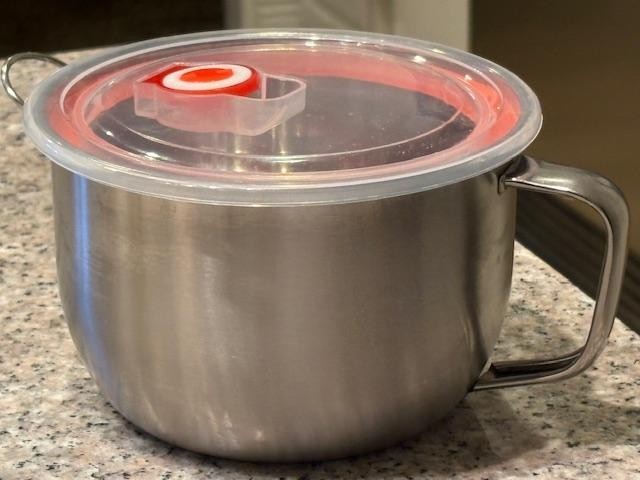 Top Ramen Noodle Soup/Pasta Bowl Stainless Steel Rehydrate LEAFSIDE foods