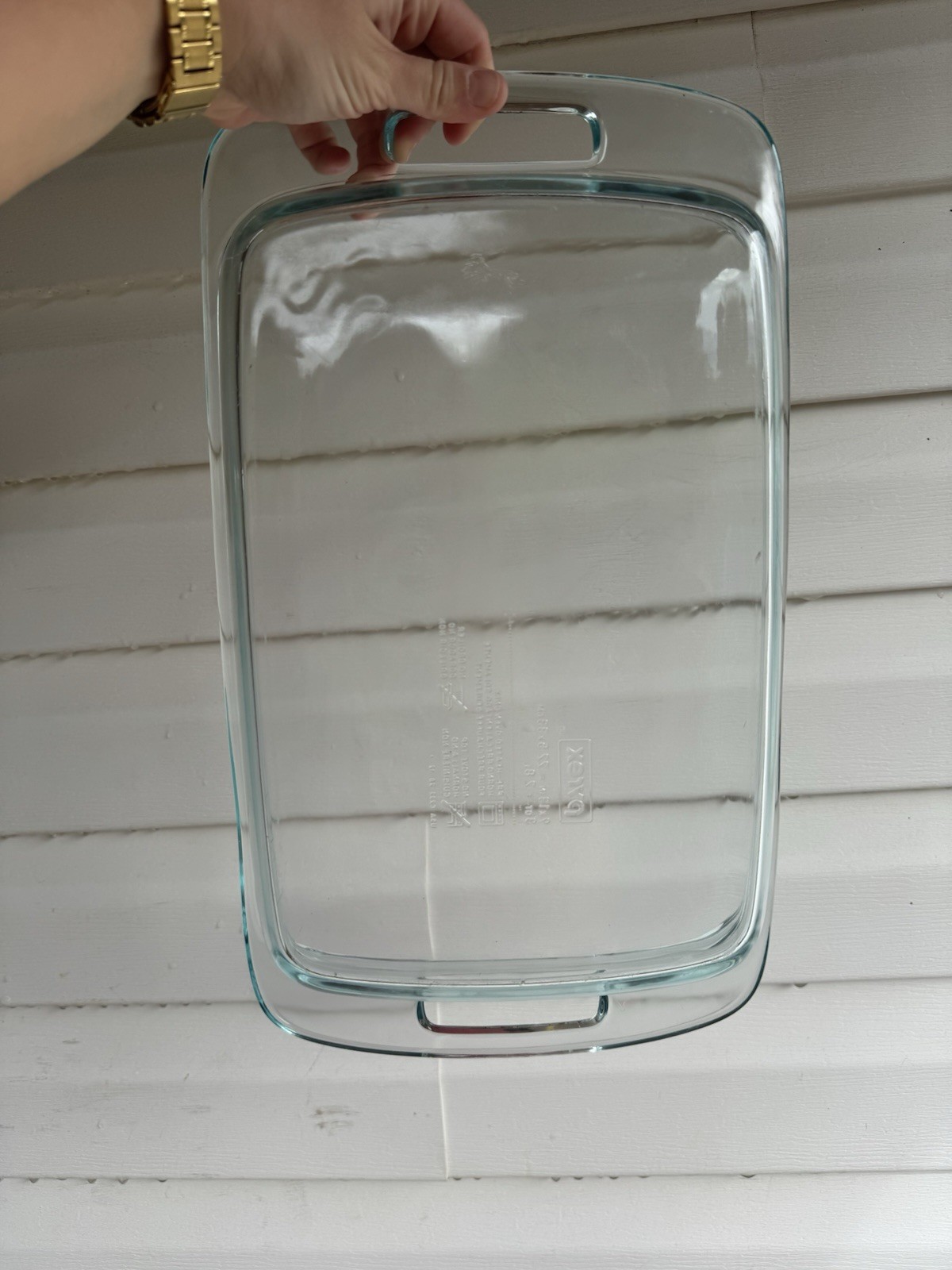 USA Vintage Pyrex 3 Quart 9 x 13 Clear Glass Baking Dish Casserole Handle C233