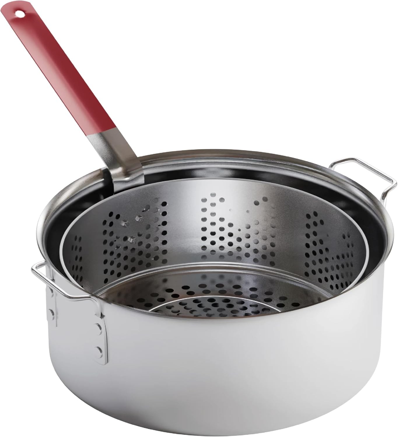 Gas One Aluminum Cooking Pot Deep Fryer with Basket – 10QT Aluminum Fry Pot wi