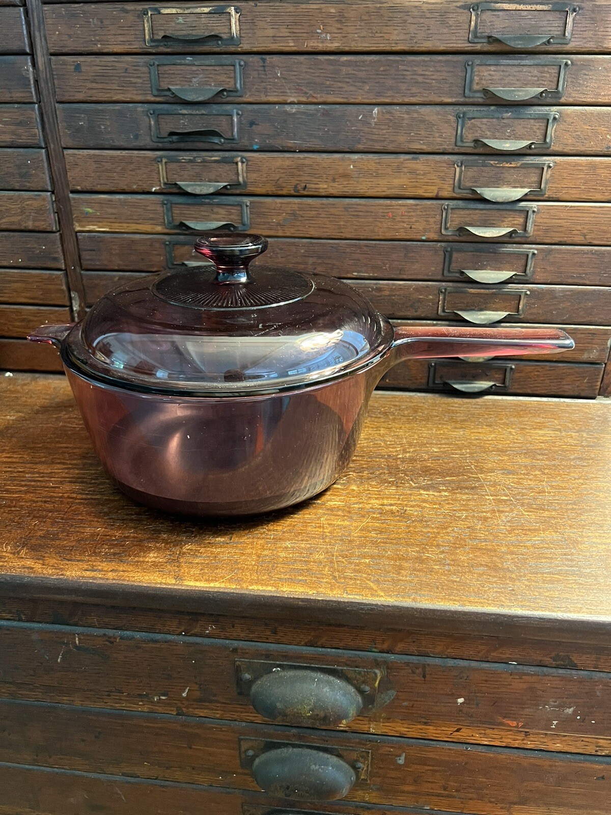 Visions Corning Ware 2.5L Cranberry Saucepan Pot Non-Stick – Includes Lid – VG++