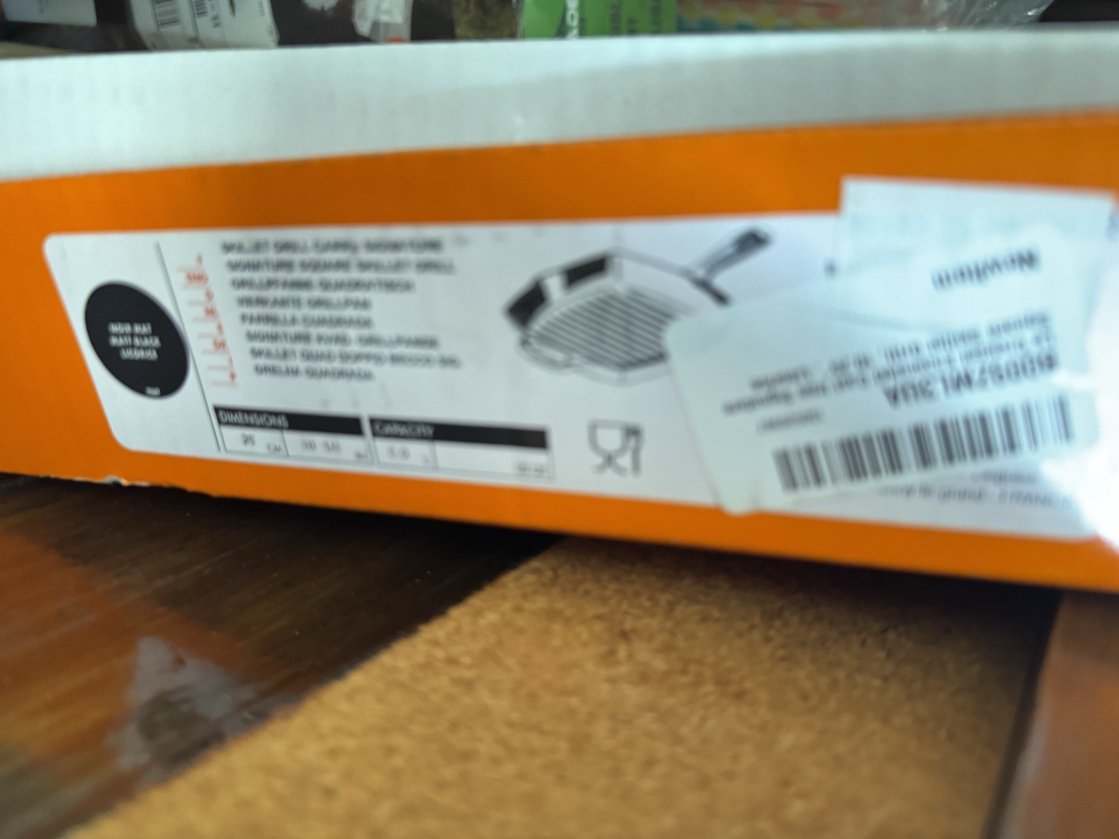 Le Creuset Signature Cast Iron 10.25 Inch Square Skillet Grill Orange New