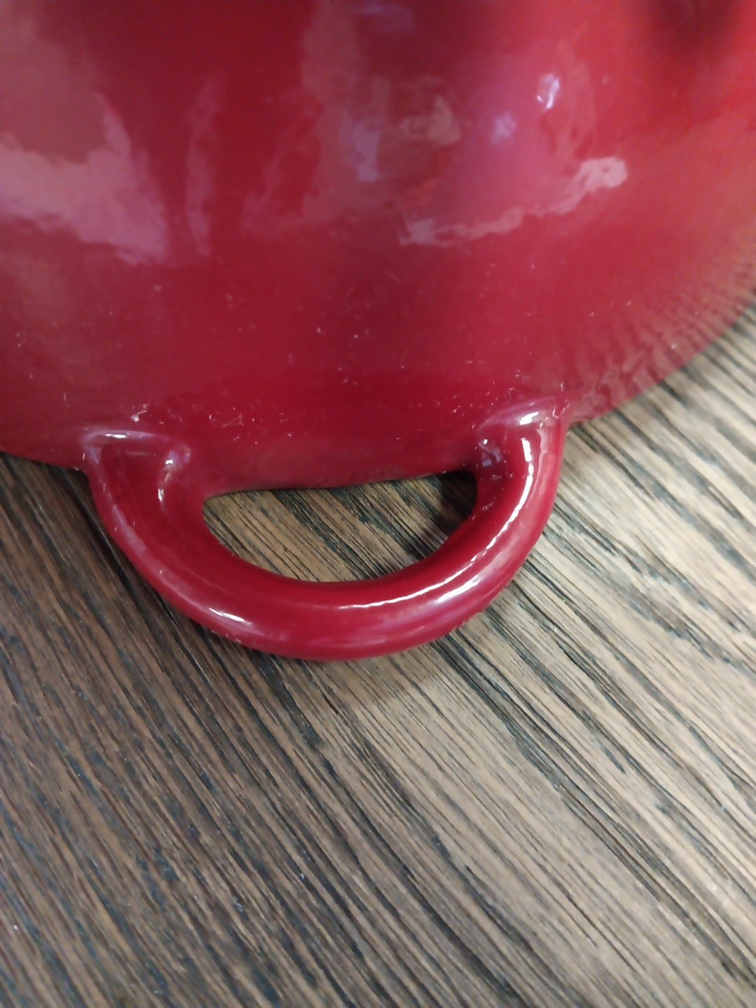 Technique Brand Cast Iron/Enamel Dutch Oven Red Tomato/Apple