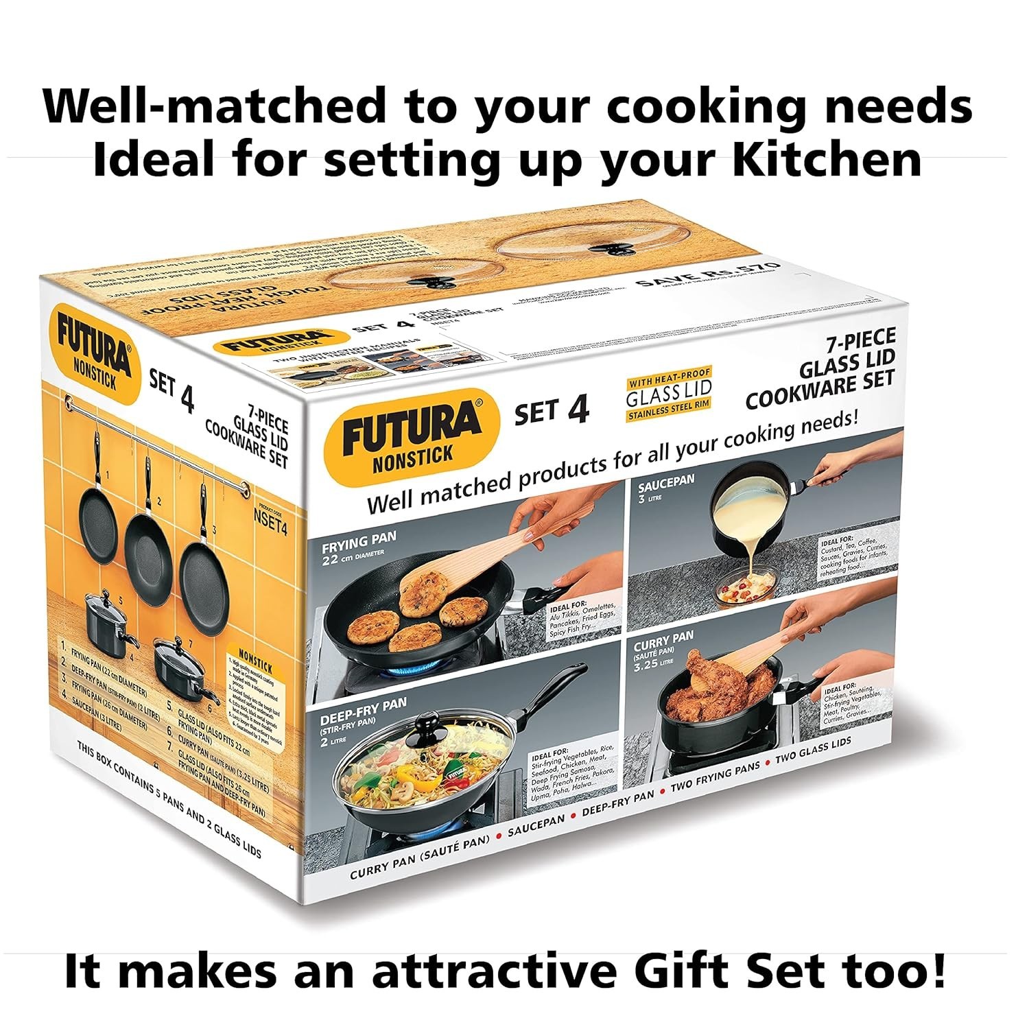 Hawkins Futura 5 Pieces Cookware Set 4