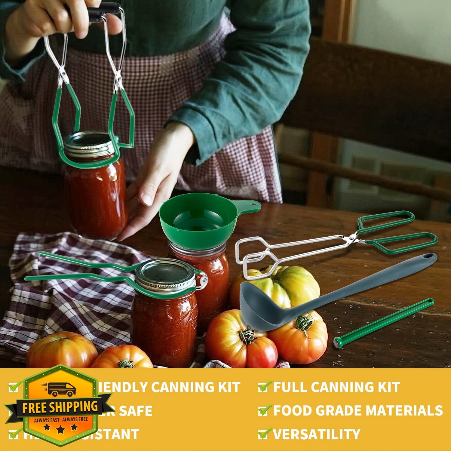 JY COOKMENT 21.5 Qt Canning Pot with Rack and Lid