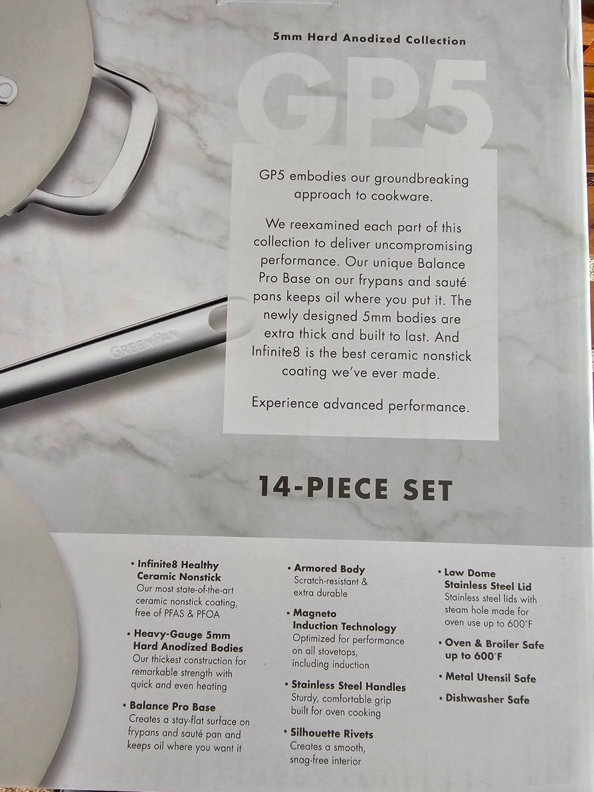 GreenPan GP5 14-Piece Ceramic Nonstick Cookware Set