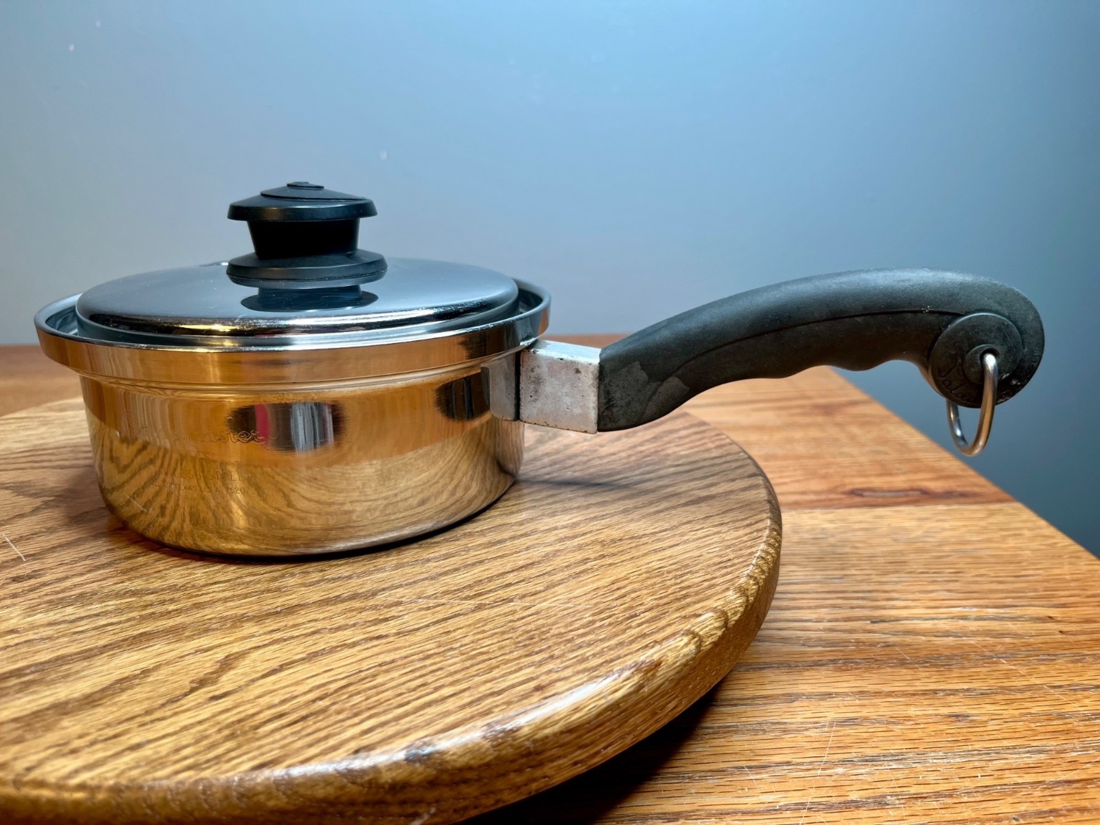 Vintage 1 QT Saladmaster T304S Surgical Stainless Steel Saucepan with Vapo Lid