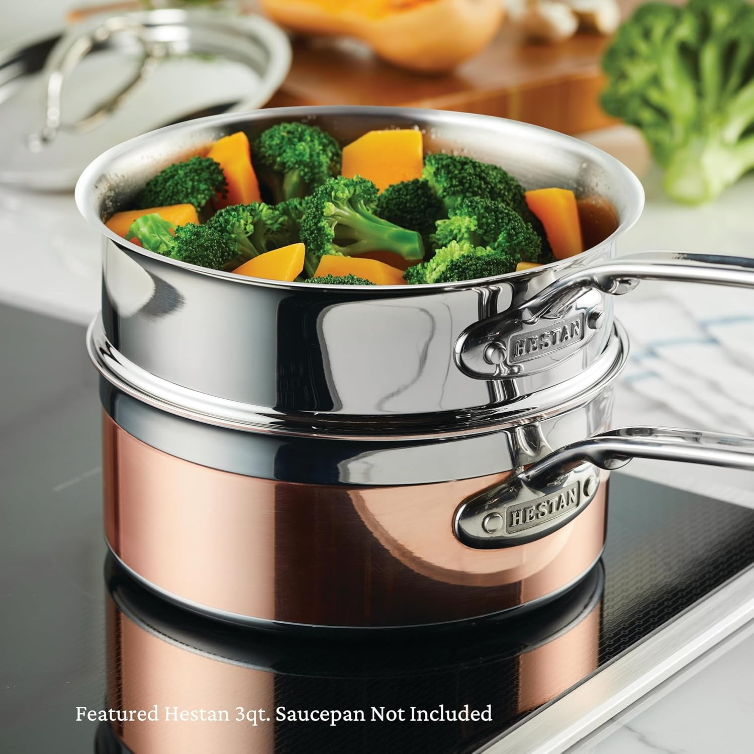 Provisions 3-Quart Stainless Steel Steamer Insert for Healthy Cooking