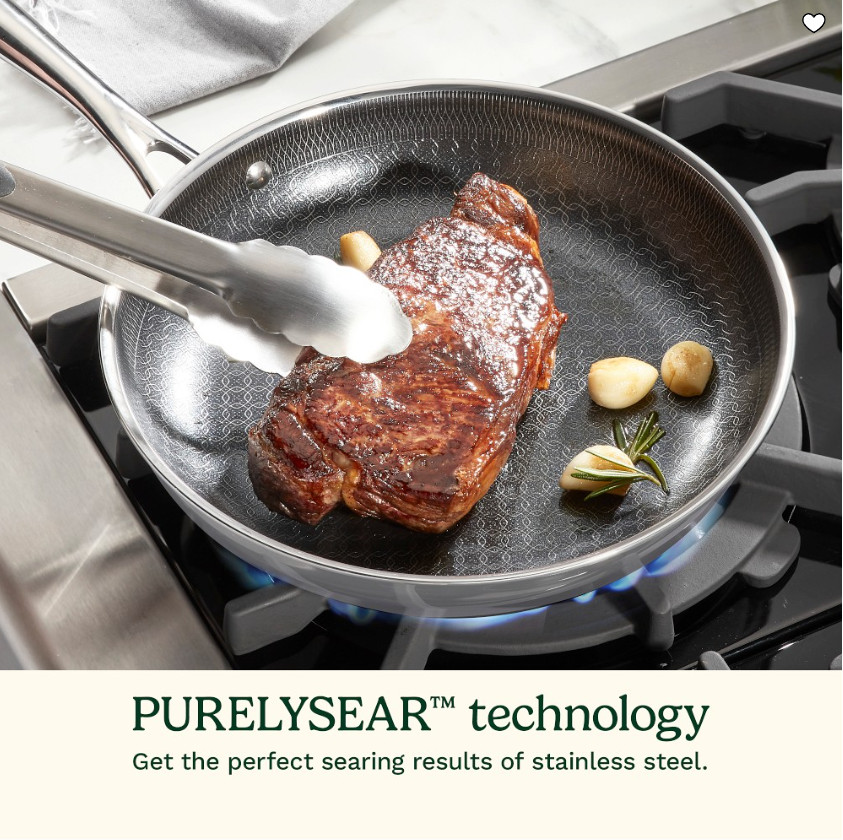 Cuisinart FusionElite+ Hybrid Stainless Steel Ceramic Nonstick Skillet Pan