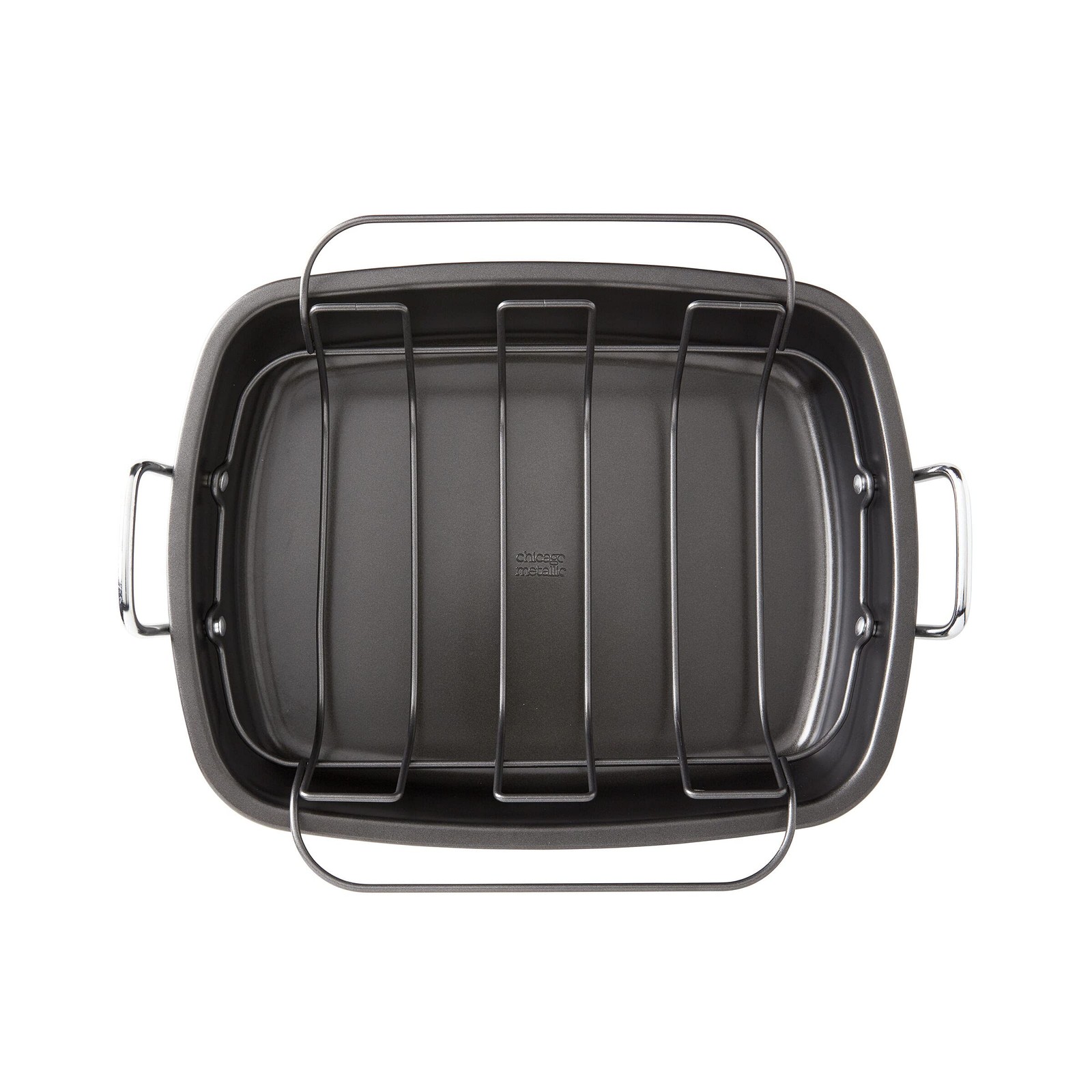Chicago Metallic Nonstick Roaster with Floating 18-Inch-by-13-Inch, Black
