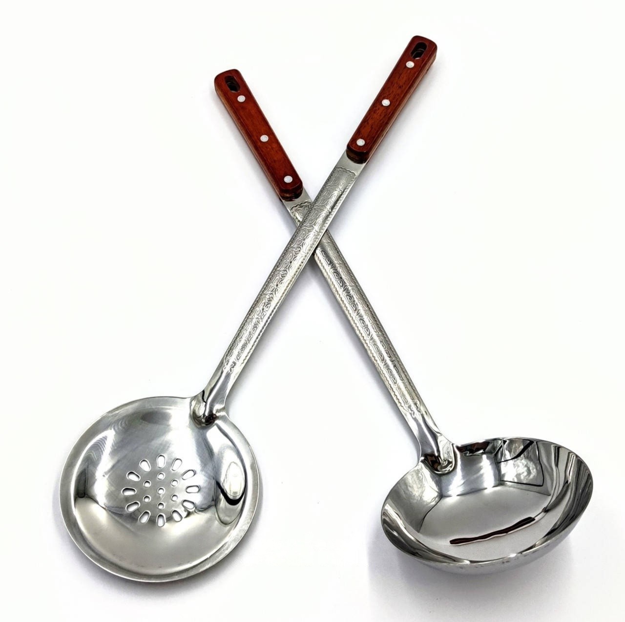 SKIMMER + LADLE UZBEK stainless steel 48cm/18.8 in COOKING PLOV узбекская