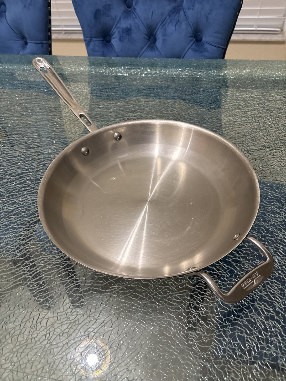 All-Clad 12″ Copper Core 5-Ply Fry pan with Helper handle