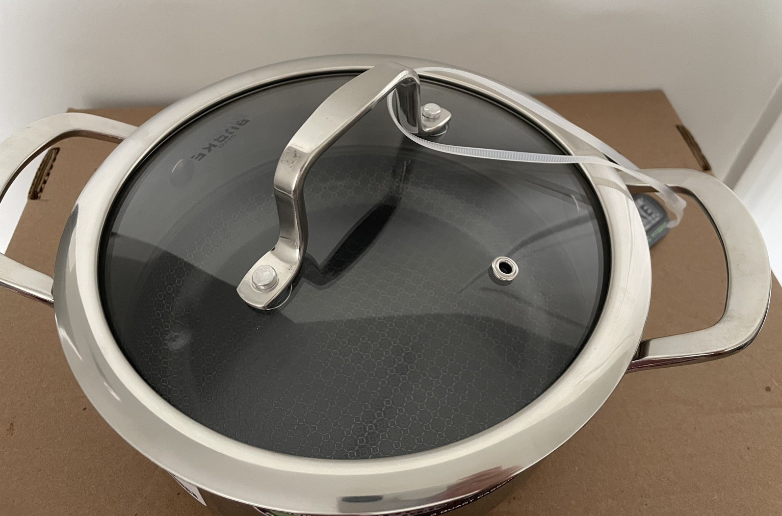 David Burke Geo Clad 3 Qt Casserole Ceramic Hybrid With Lid Safe Up To 500F ,NEW