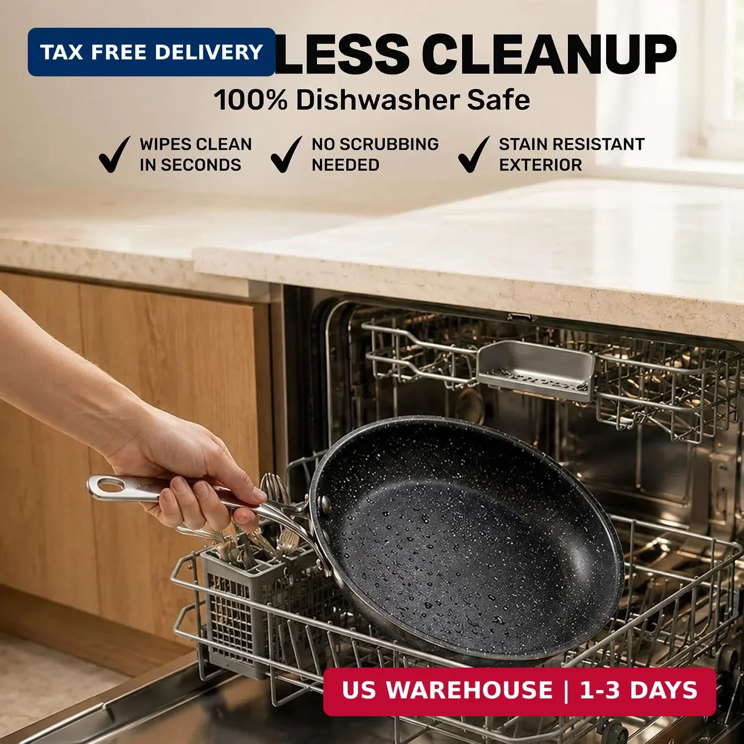 GRANITESTONE 20 Pc Complete Pots and Pans Set Non Stick Cookware Set with Saute