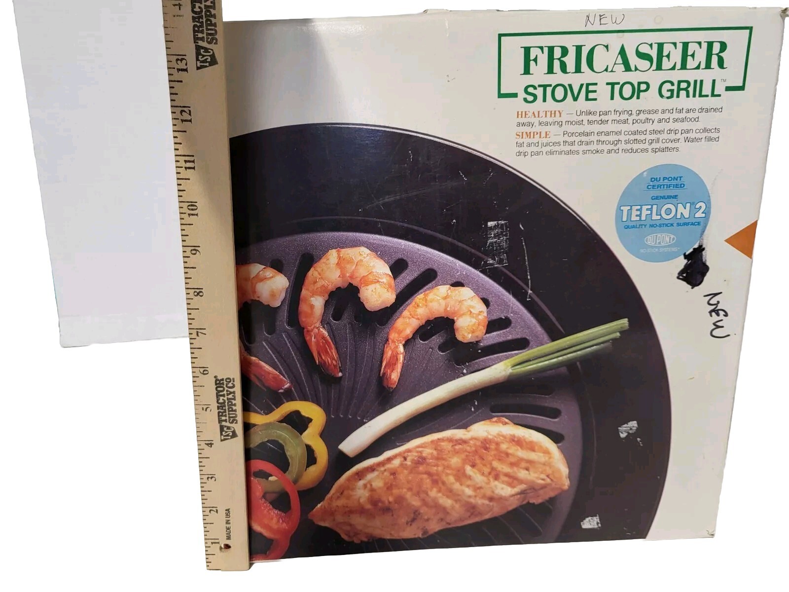NEW IN BOX Fricaseer StoveTop Portable Indoor Grill Gas Electric BBQ Or Camping