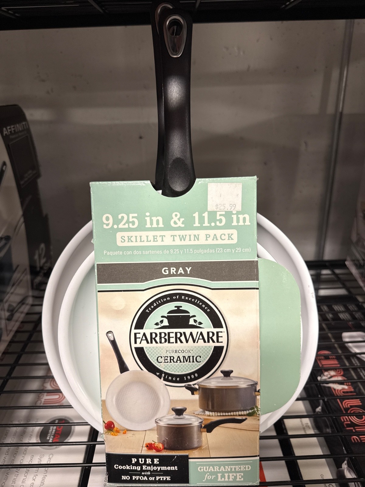 Farberware Purecook Ceramic 9.25” and 11.5″ Skillets – Gray- NEW in package!