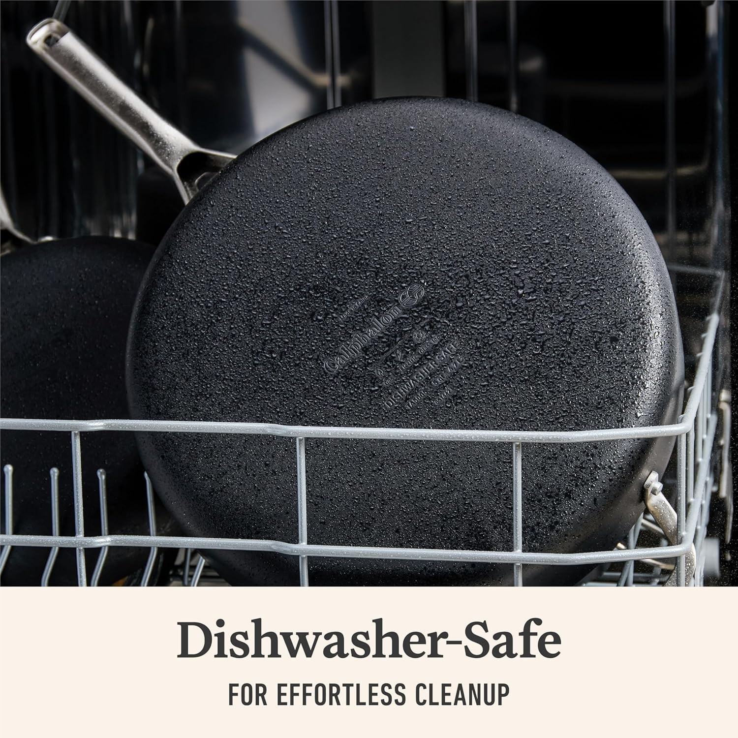 Nonstick Saute Pan with Lid 5 Qt Hard-Anodized Aluminum Dishwasher Safe