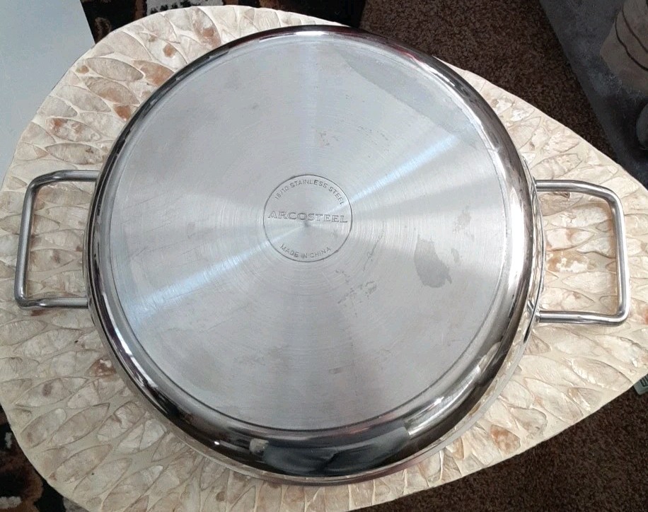 Arcosteel 18/10 Stainless Steel Roaster Pan Skillet Ships From USA