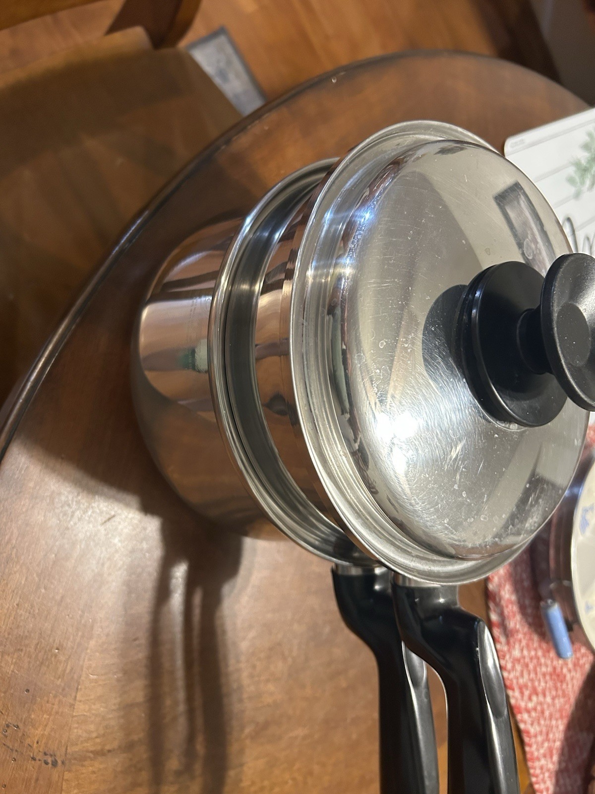 PERMANENT 3 Qt Saucepan 5-ply Multi-Core Stainless with Strainer & Lid USA