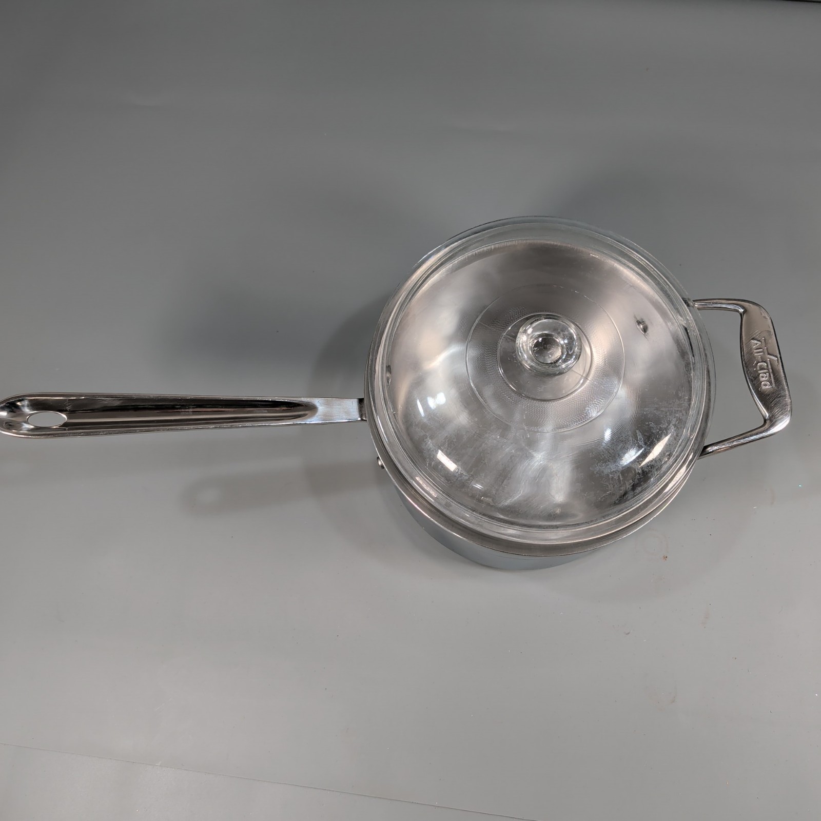 All-Clad D5 Stainless Steel 4 Qt Saucepan w/ Replacement Glass Lid USA