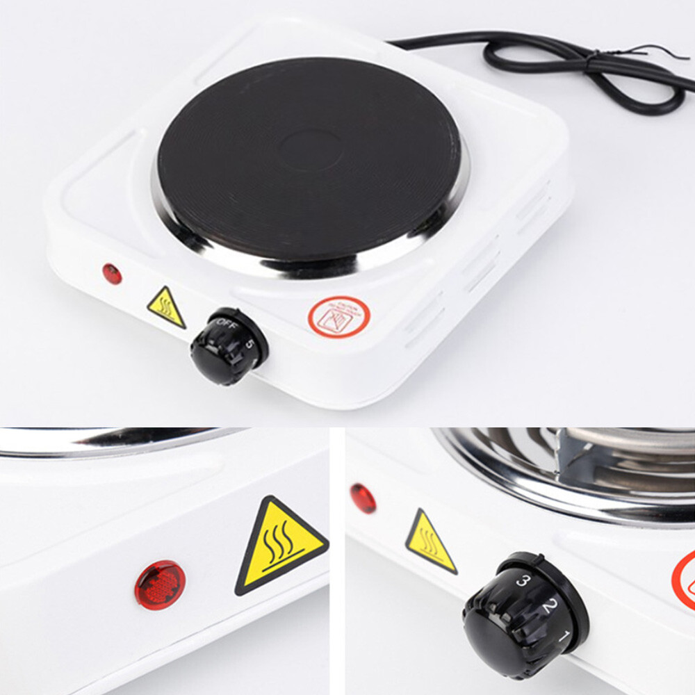 Portable Single Electric Burner Hot Plate Camping Stove 110V Outdoor Cooker