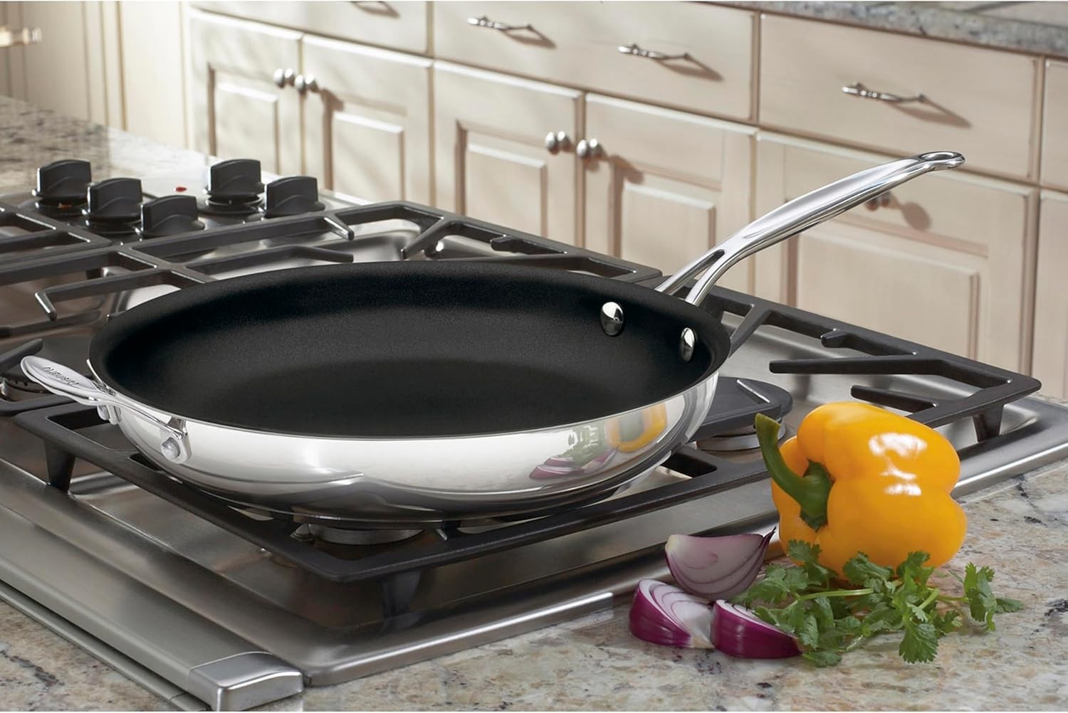 722-30HNS Chef’s Classic Stainless Nonstick 12-Inch Open Skillet Helper Handle