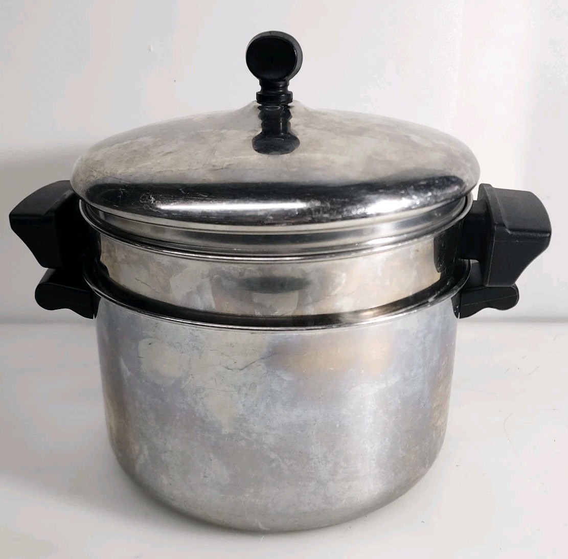 Vintage Farberware Stainless 4 Qt Stack N Steam Pot Steamer Insert and Lid Exc