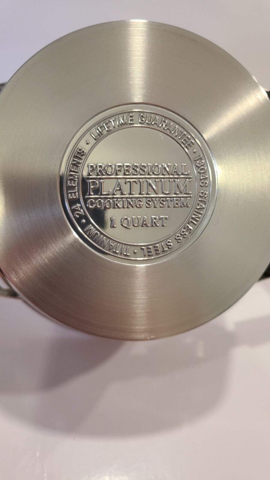 NEW Professional Platinum Cookware 1qt Saucepan with Cover TempAlert Knob