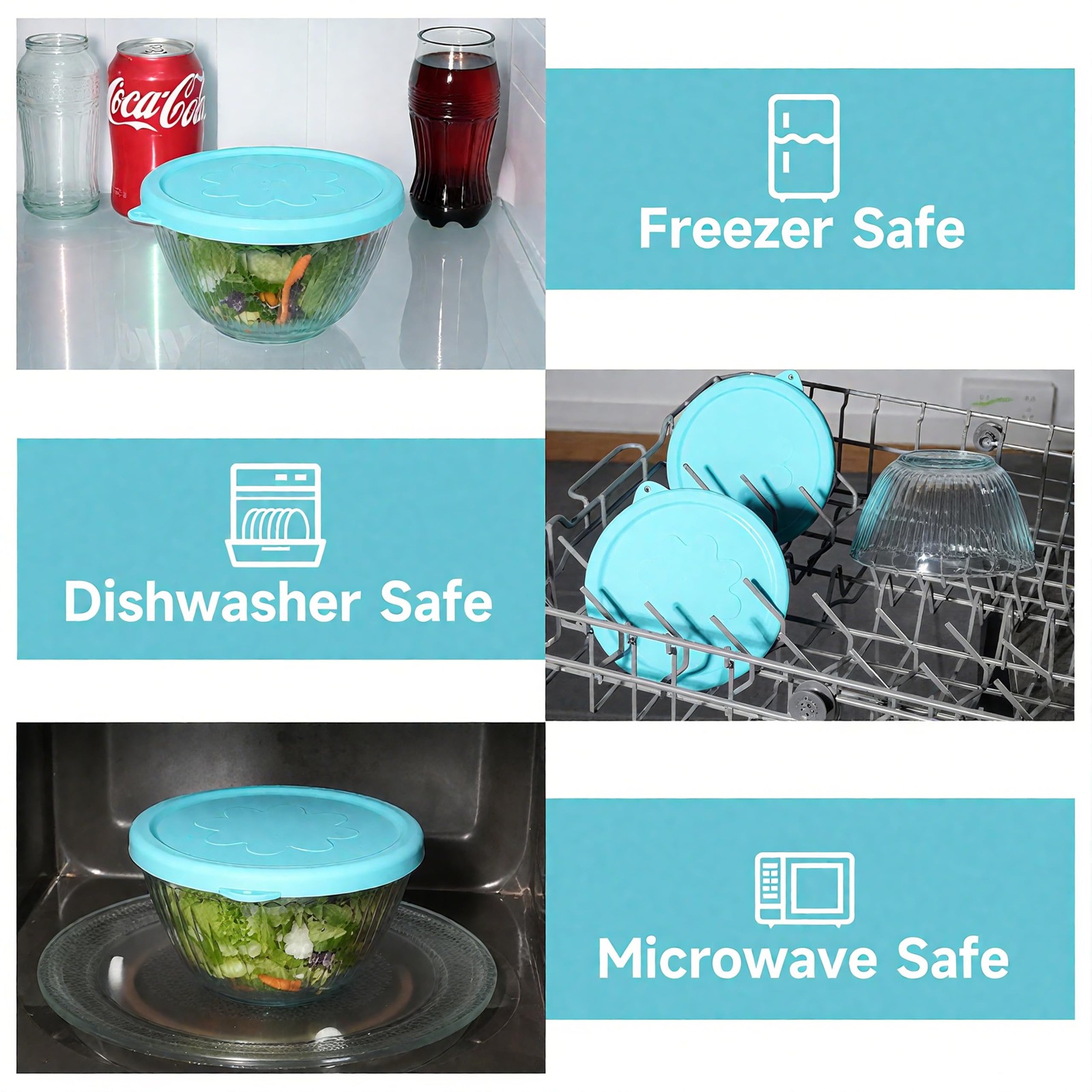 1-Pack Silicone Lids for Pyrex Sculpted Glass Mixing Bowls – Small Sizes Only…