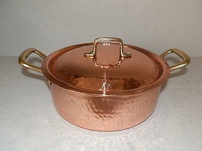 22cm Professional Tinned Interior Copper Kitchen Casserole