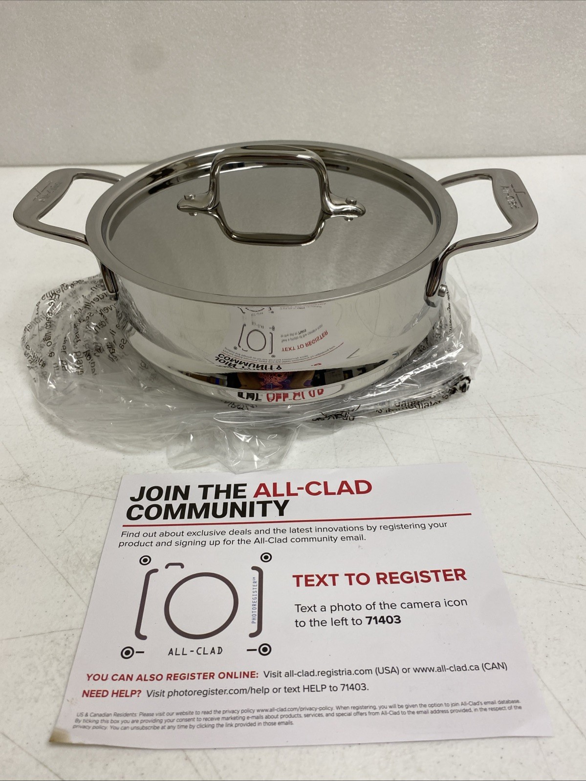 All-Clad 3 Qt All-Purpose Steamer Insert w/ Lid Stainless Steel Model 59915